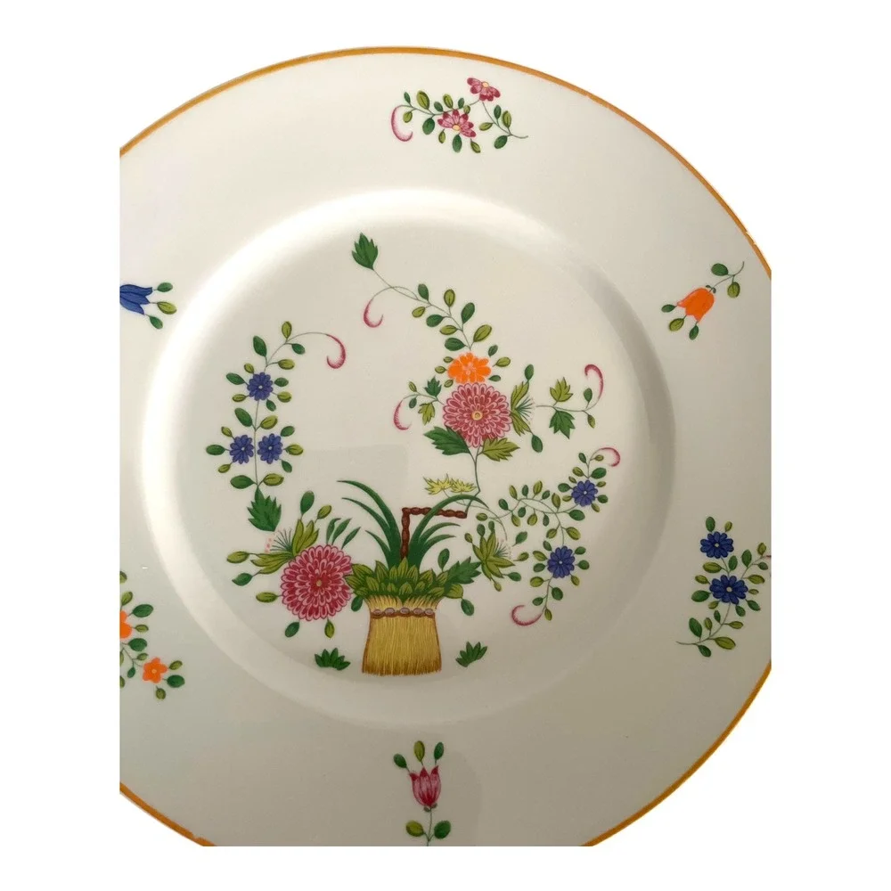Ceralene Raynaud Limoges Panier Chinois Chinese Basket Celadon Dinner Plate